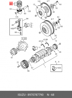 Кольца поршневые 4HE1, STD, 8-97078-779-0 8970787790 ISUZU