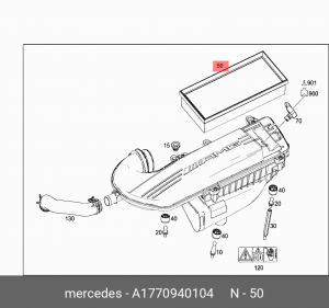 Фильтр воздушный MERCEDES GLE (V167) (07-) OE A1770940104 MERCEDES BENZ