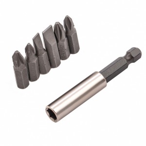 Набор бит 1/4" PH,PZ,SL с держателем магнитным 7 предметов в боксе MATRIX 11392 MATRIX