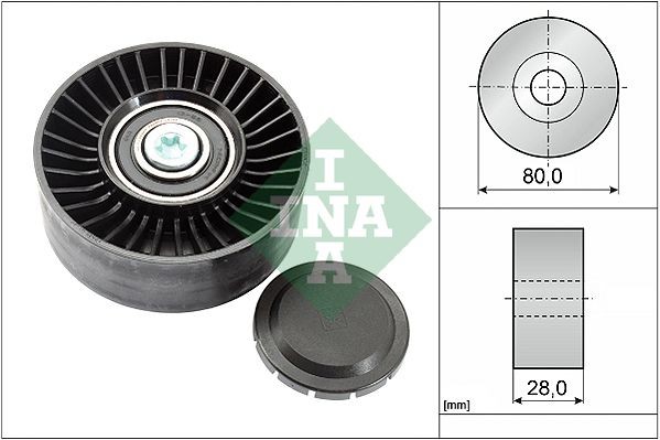 Ролик обводной BMW E81, E90, F10 +ЭУР 532051510 532 0515 10 INA