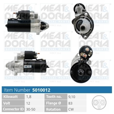 Стартер VW Passat AUDI 80,A4 MEAT&DORIA 5010012 MEAT DORIA