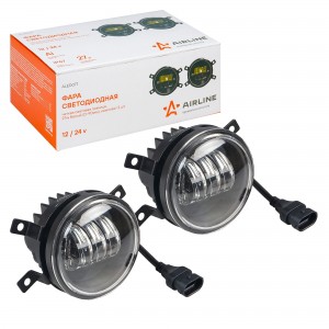 Фара светодиод, четкая свет.граница, Лада Vesta,Granta,Logan 27W Бел, кмпл 2шт.  ALED077 AIRLINE