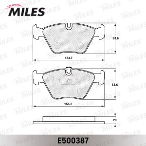 Колодки тормозные передние (Смесь CERAMIC серия PRO) BMW E39 520i/523i/535i (TRW E500387 MILES