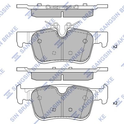 Колодки тормозные VOLVO S60 19- задн. SP1938 SP1938 SANGSIN