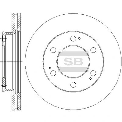 Диск тормозной SSANGYONG Rexton (03-) передний (1шт.) SANGSIN SD3040 SANGSIN