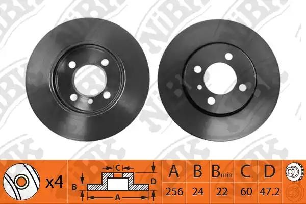 Диск тормозной передний CHEVROLET LACETTI/EPICA/REZZO RN1324 RN1324 NIBK