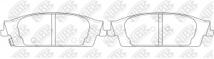 Колодки тормозные CADILLAC Escalade (14-) задние (4шт.) NIBK PN0657 NIBK