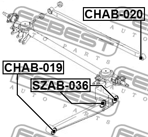 Сайленблок задн подвески DAEWOO MATIZ CHAB-020 CHAB-020 FEBEST