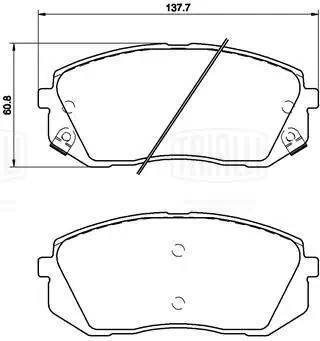Колодки тормозные дисковые передние керамические PRO PF0820CR TRIALLI