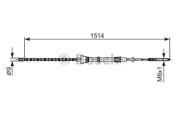 Трос стояночного тормоза VW Polo (97-02) левый/правый BOSCH 1 987 477 695 BOSCH