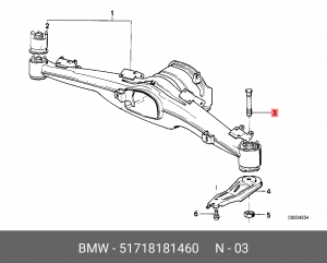 Болт с накатанной головкой 51718181460 51 71 8 181 460 BMW