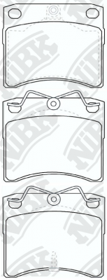 Колодки тормозные VW T4 (90-) (2.0/2.4/1.9 TDI/2.5 TDI) (4шт.) NIBK PN0278 NIBK