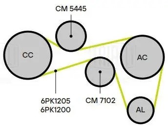 Ролик приводного ремня опорный CM 5445 TRIALLI