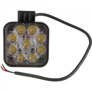 фара светодиодная! WL-132S (дальн. свет, кв. мет.корп. 9 LED по кругу, 27W)\ 5208 VYMPEL