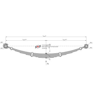 Рессора УАЗ-469,3151 задняя (9 листов) L=1250мм ЧМЗ 550709UZ291201203 OMK AUTO