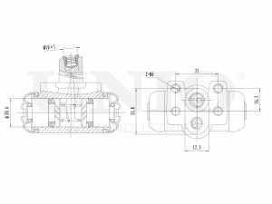 Цилиндр тормозной колесный левый BRC-20526 UNIO