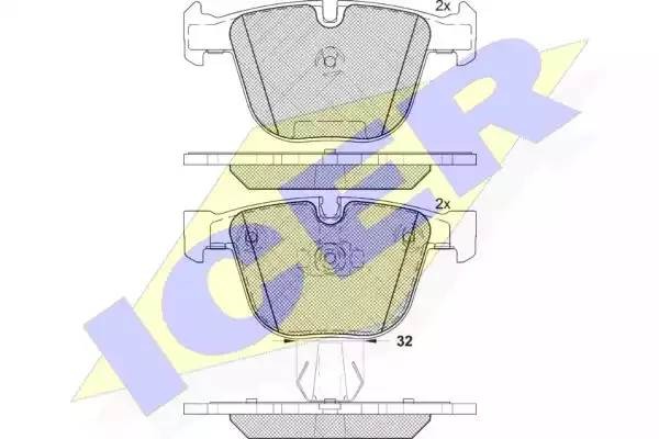 181687 колодки дисковые задние !\ BMW E65/E66 4.5/6.0/4.0D 01> 181687 ICER