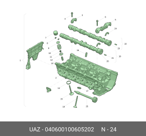 040600100605202 ЗМЗ ФЛАНЕЦ УПОРНЫЙ Р/ВАЛА, 406.1006052-02 040600100605202 ZMZ