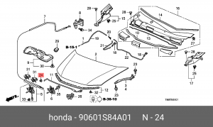 Пистон HONDA OE 90601S84A01 HONDA