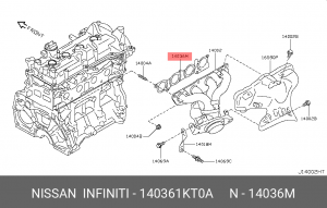 прокладка коллектора выпускного!\ Nissan Juke/Tiida, Lada X-Ray 1.6 HR16DE/H4M 1 14036-1KT0A NISSAN