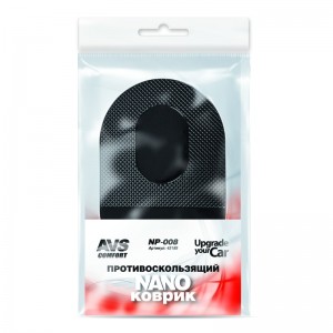 Коврик на панель приборов противоскользящий 14.5х8.5см черный Nano AVS 43185 AVS