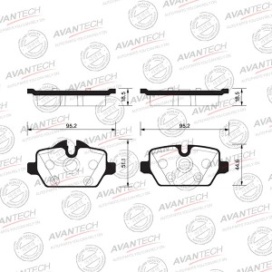 Колодки тормозные дисковые Avantech задние AV1803 AVANTECH