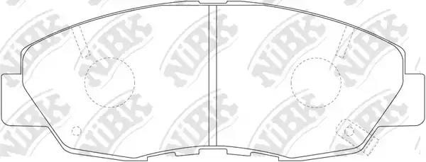 Колодки тормозные HONDA Accord (92-02),CR-V (95-01) передние (4шт.) NIBK PN8484 NIBK