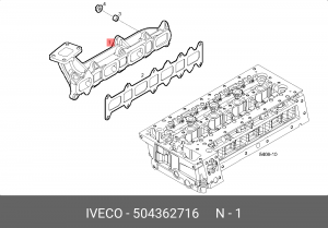 504362716 ВЫПУСКНОЙ КОЛЛЕКТОР 504362716 IVECO