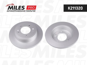 Диск тормозной (серия PRO с антикоррозионным покрытием) HYUNDAI i30/KIA CEED 12- K211320 MILES