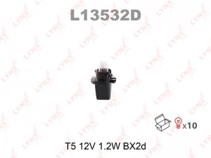 лампа! T5 12V 1.2W BX2d L13532D LYNXAUTO