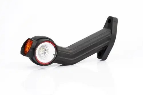 фонарь габаритный! левый рожок LED, L=190мм, кр/ж/бел накл./изогн.с каб. 0.5м\Sc FT140FLLED FRISTOM