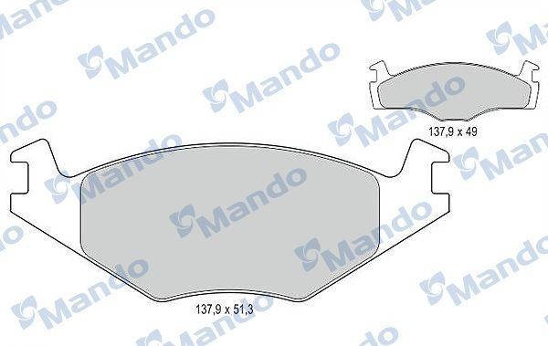 Колодки тормозные VW Polo (09-) AUDI A1 (10-) передние (4шт.) MANDO MBF015069 MANDO