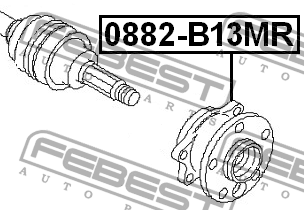 Ступица 0882-B13MR 0882-B13MR FEBEST