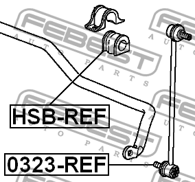 Втулка стабилизатора HONDA CR-V RE4 2007­-2011 HSB-REF HSB-REF FEBEST
