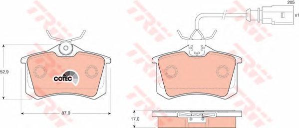 Колодки задние FORD GALAXY (WGR), VW SHARAN (7M_) GDB1415 GDB1415 TRW