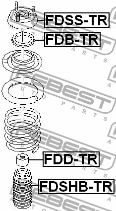пыльник амортизатора переднего!\ Ford Transit 2.0-2.4TD 00> FDSHB-TR FEBEST