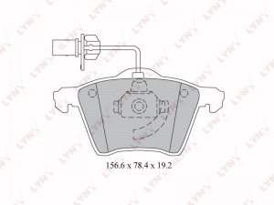 Колодки тормозные FORD Galaxy VW Sharan (95-) передние (4шт.) LYNX BD-3026 LYNXAUTO