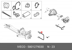 датчик ABS! передний\Iveco Daily 5801279030 IVECO