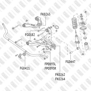 втулка стабилизатора переднего!\ Nissan Pathfinder R51M FG0411 FIXAR