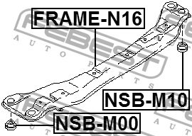 Втулка лыжи NISSAN AD VAN/WINGROAD Y11 1999-2004 NSB-M10 NSB-M10 FEBEST