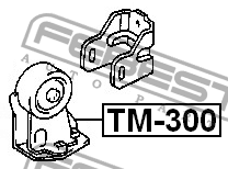 подушка ДВС передняя!\ Toyota Avensis 1.8 97> TM-300 FEBEST