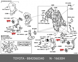 ролик натяжной!\ Toyota Avensis 1.6-1.8i 97>/Carina E 1.6-1.8i/2.0D 92>/Corolla  88420-60340 TOYOTA