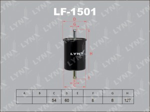Фильтр топливный подходит для AUDI RS6 02-05, CITROEN AX 1.0-1.4 98/BX 1.1-1.9 9 LF-1501 LYNXAUTO