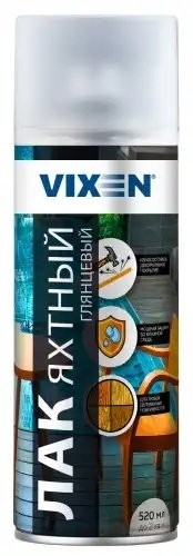 Лак бесцветный яхтный глянцевый аэрозоль 520мл VIXEN VX24002 VIXEN