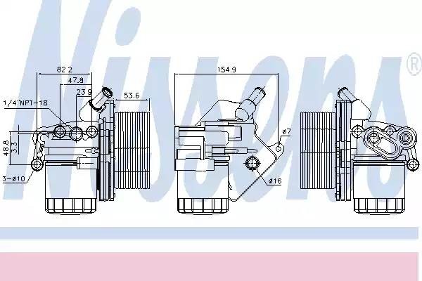 радиатор масляный!\ Ford Transit 2.2TDCI 06>, Citroen Jumper 06-15, Peugeot Boxe 90893 NISSENS