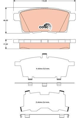 Колодки задние MAZDA CX-7, CX-9 GDB3472 GDB3472 TRW