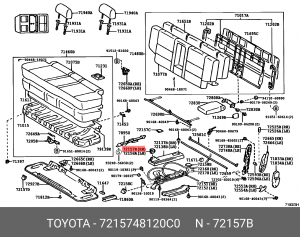 7215748120C0 НАКЛАДКА САЛАЗКИ СИДЕНЬЯ 72157-48120-C0 TOYOTA