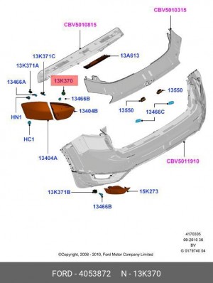 Патрон лампы FORD Focus указателя поворота OE 4 053 872 FORD