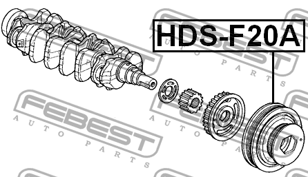 шкив коленвала!\ Honda Prelude 91-96 HDS-F20A FEBEST