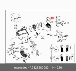 уплотнительное кольцо A 942 528 00 80 MERCEDES BENZ